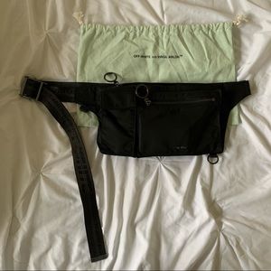 off-white nylon fanny pack